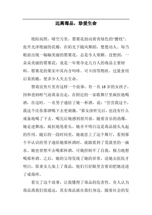 珍爱生命,远离毒品