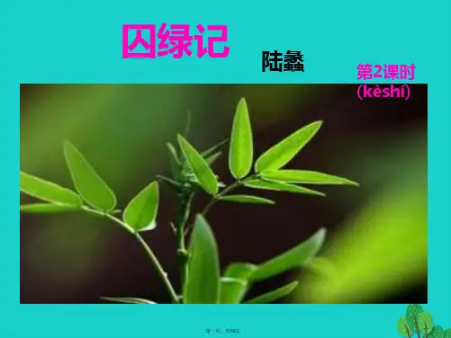 九年级语文上册第1单元第2课《囚绿记》课件2语文版