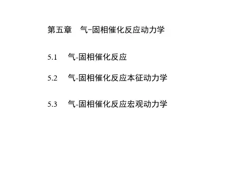 第五章 气-固相催化反应动力学