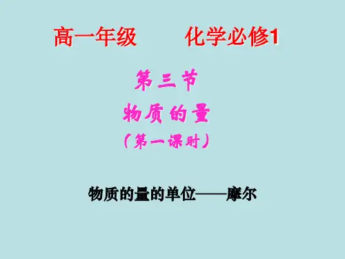 【新教材】人教版《物质的量》PPT优秀课件1