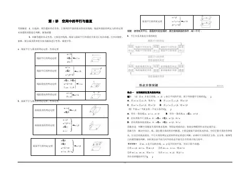 2015届高考数学(理)二轮专题配套练习：专题5_第2讲_空间中的平行与垂直(含答案)