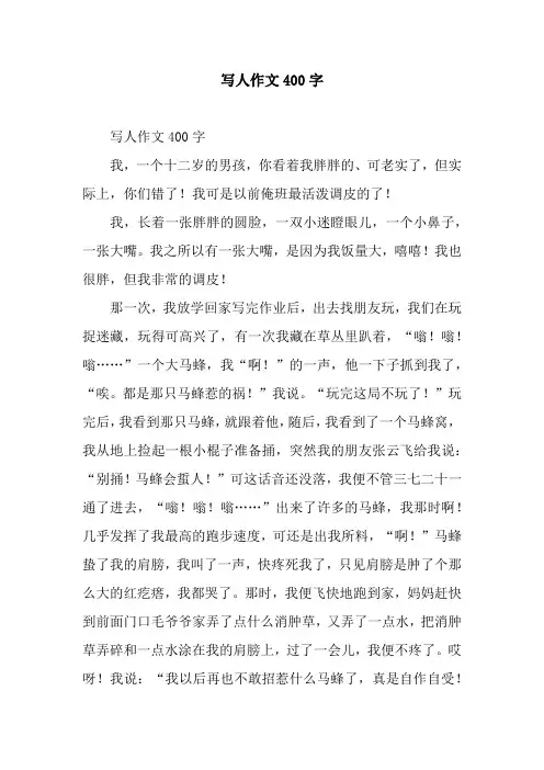 写人作文400字