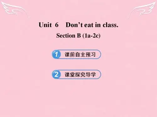 【金榜学案】六年级英语下册 Unit 6 Don’t eat in class Section B(1a-2c)课件 鲁教版五四制