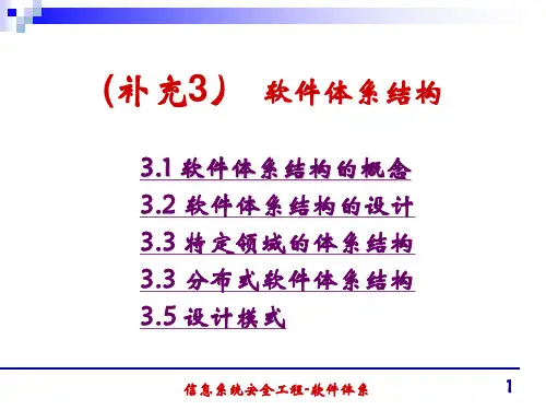 信息系统安全工程-软件体系结构