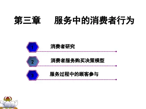 服务营销第三章  服务中的消费者行为