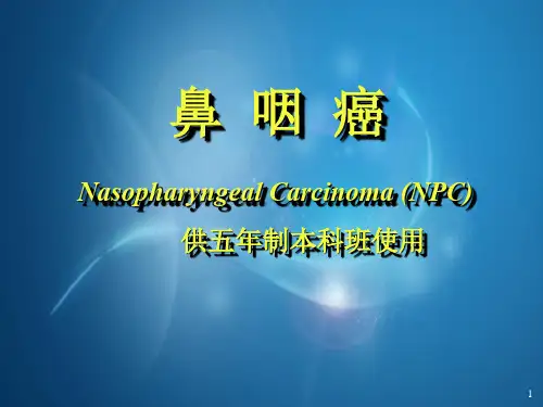 鼻咽癌PPT课件
