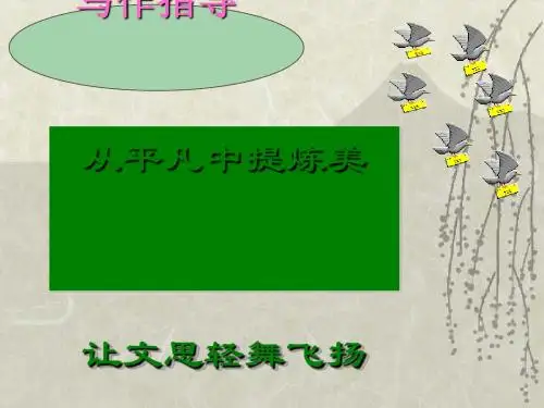 初中作文指导：从平凡中提炼美,让文思轻舞飞扬优秀课件