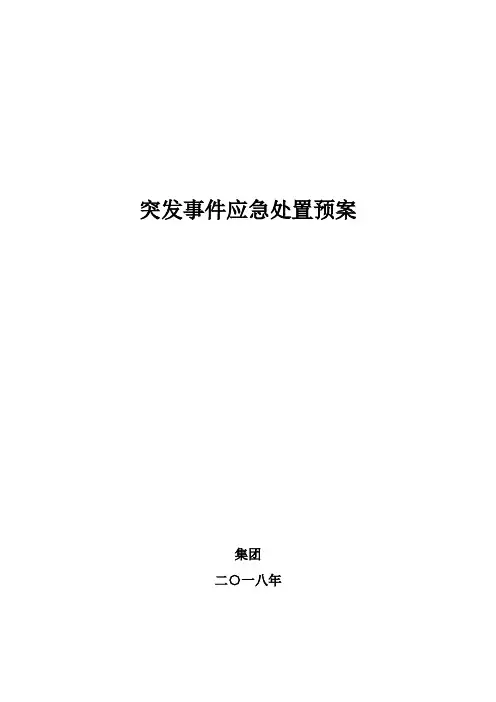 集团公司应急预案