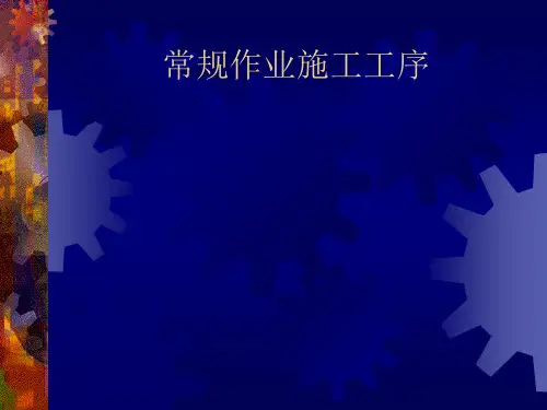 常规作业施工工序
