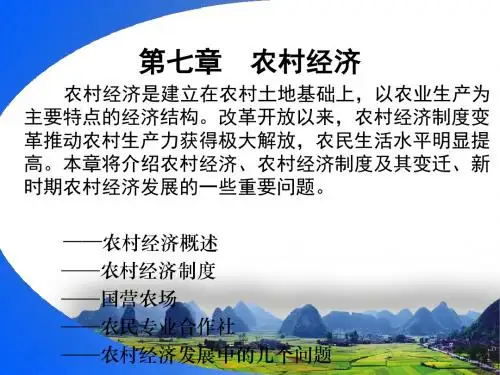 第7章农村经济1