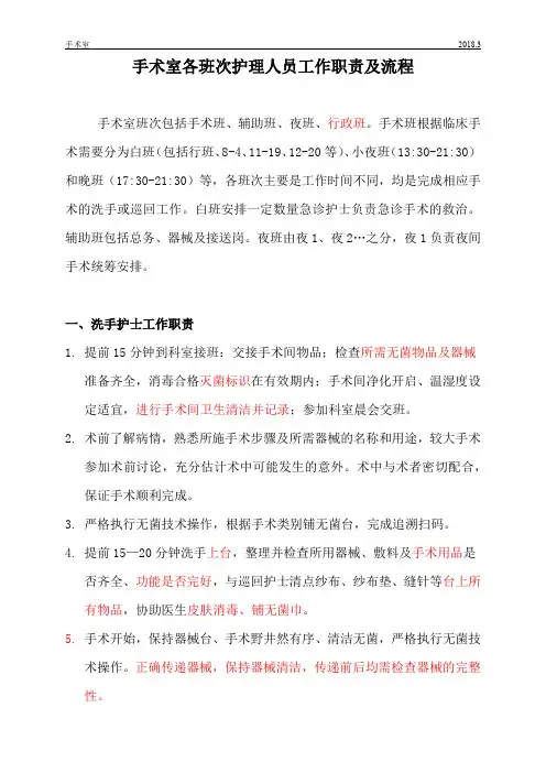 1.手术室工作职责流程(修改)