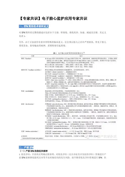 电子胎心监护应用专家共识 3