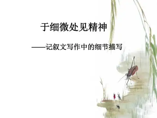 细节描写——记叙文写作中的细节描写ppt课件-免费版
