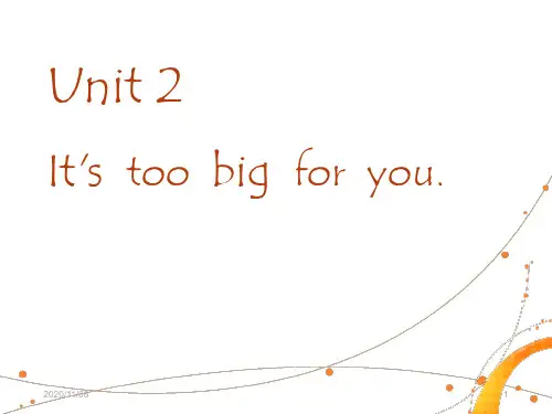 外研版五年级下册英语 《It's too big for you》PPT教学课件6