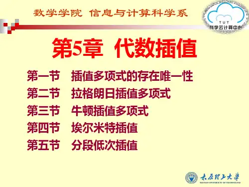 51第一节 插值多项式的存在唯一性