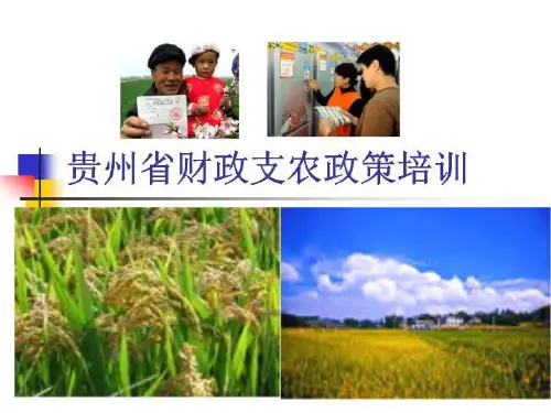 财政支农政策培训