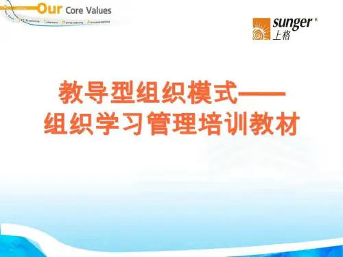 教导模式三模块培训教材-组织学习管理管理