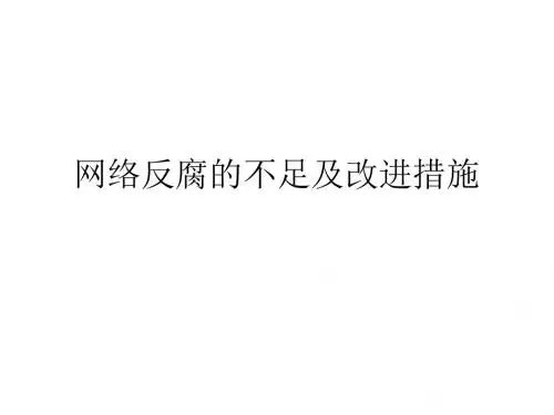 网络反腐的不足及改进措施
