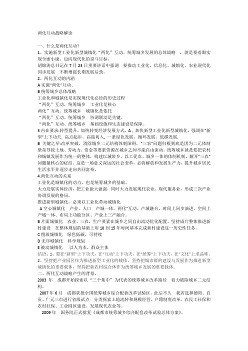 两化互动战略解读