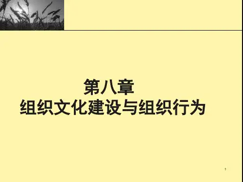 第八章组织文化建设