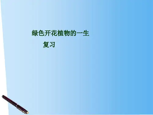 七年级生物上册 第5章绿色植物的一生复习课件 苏教版