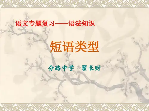 中考复习：短语类型