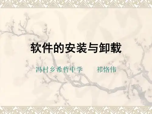 软件的安装与卸载