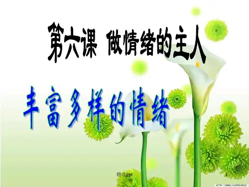 《丰富多样的情绪》PPT课件