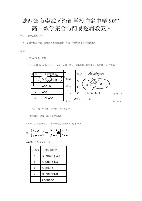 高一数学 集合与简易逻辑教案 ___020