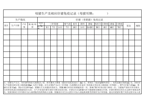 免疫记录