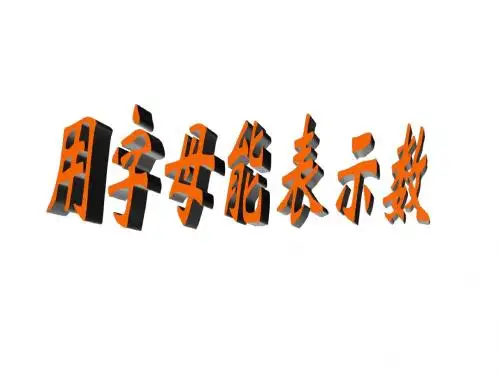 用字母表示数(2014.11.12)