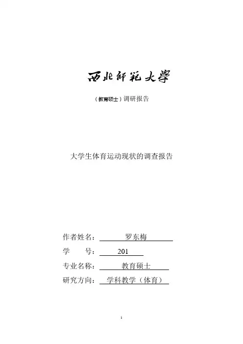 体育调研报告
