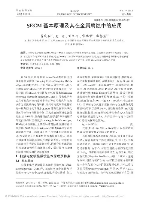 SECM基本原理及其在金属腐蚀中的应用_曹发和