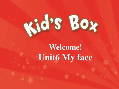 剑桥国际少儿英语-1Unit6-My face