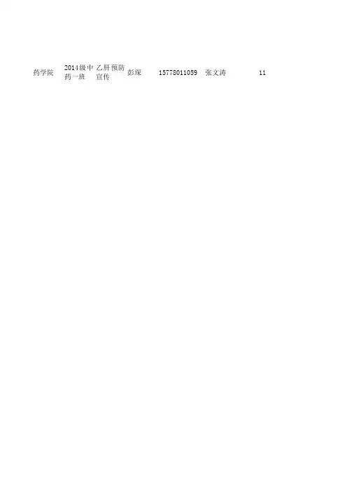 14级中药一班