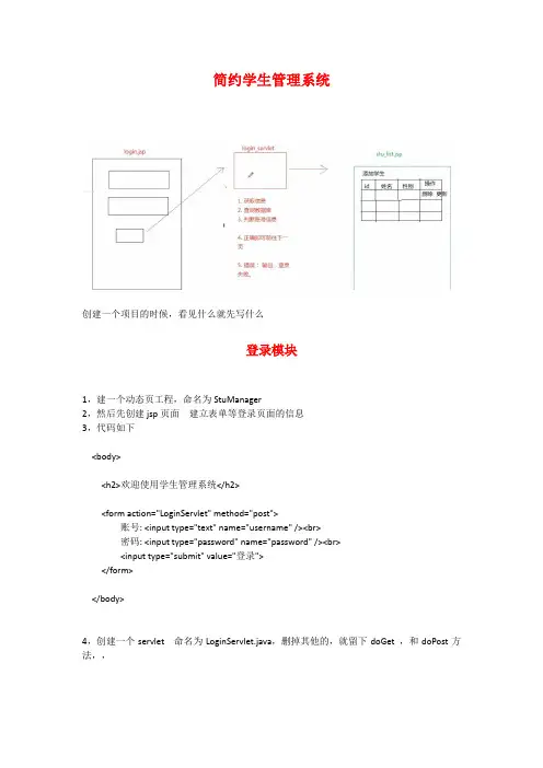 简约学生管理系统数据登录查询(上)