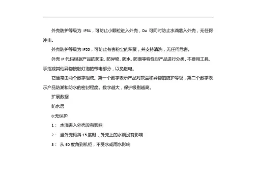 外壳防护等级 2