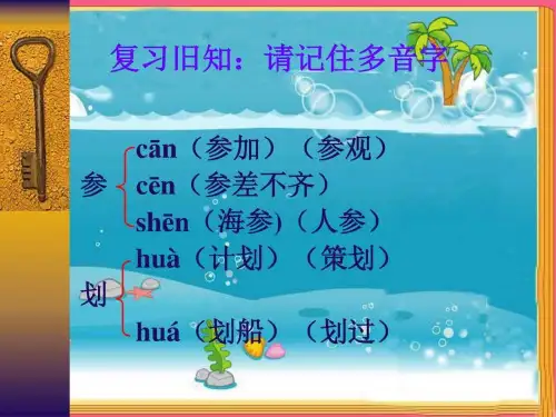人教版三上22《富饶的西沙群岛》PPT课件
