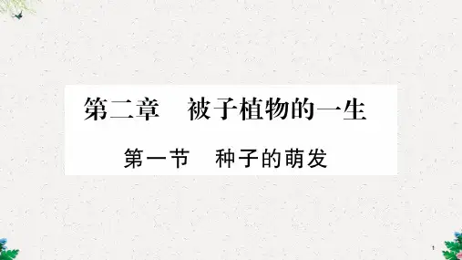 七年级生物上册第3单元第2章第1节种子的萌发习题课件新版新人教版