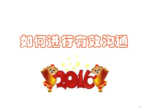 如何进行有效沟通_自我管理与提升_求职职场_实用文档