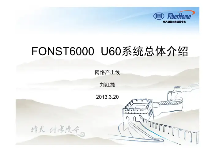 FONST6000  U60系统总体介绍