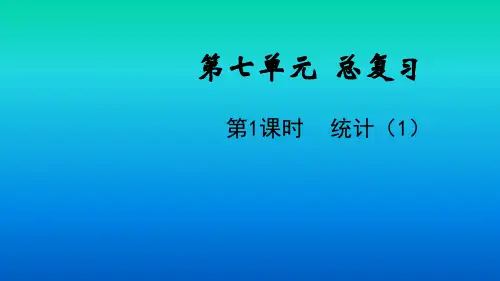 六年级下册数学第七单元总复习统计与可能性第1课时统计苏教版