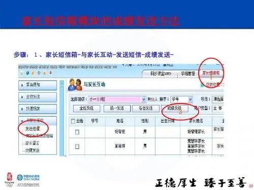 成绩发送方法