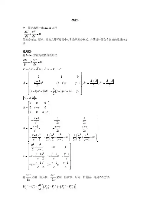 高等计算流体力学-清华大学-作业1