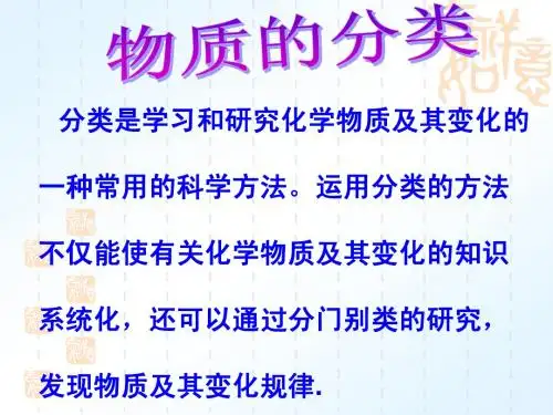 初中化学《物质的分类》3