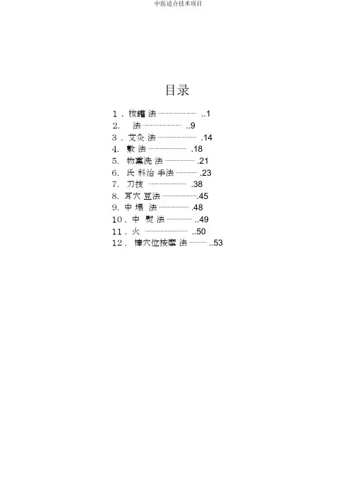 中医适宜技术项目