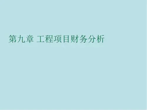 工程经济第九章 工程财务分析