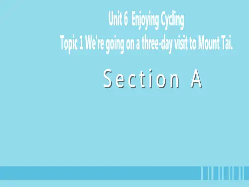 八年级英语下册Unit6EnjoyingCyclingTopic1 SectionA1仁爱版