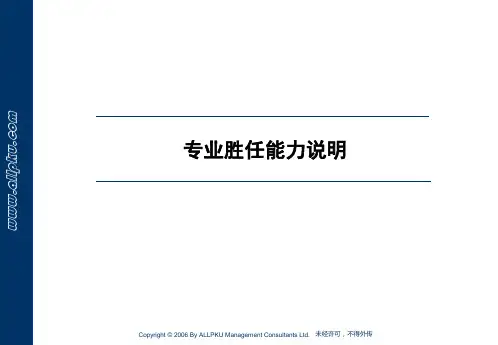 专业胜任能力说明