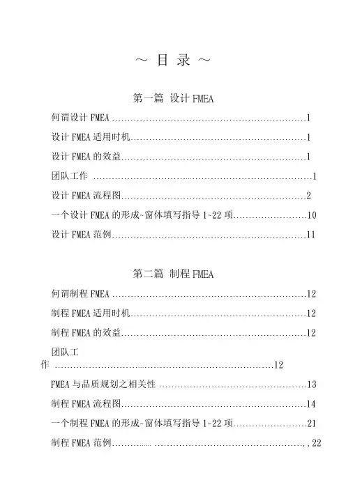 FMEA-汽车案例